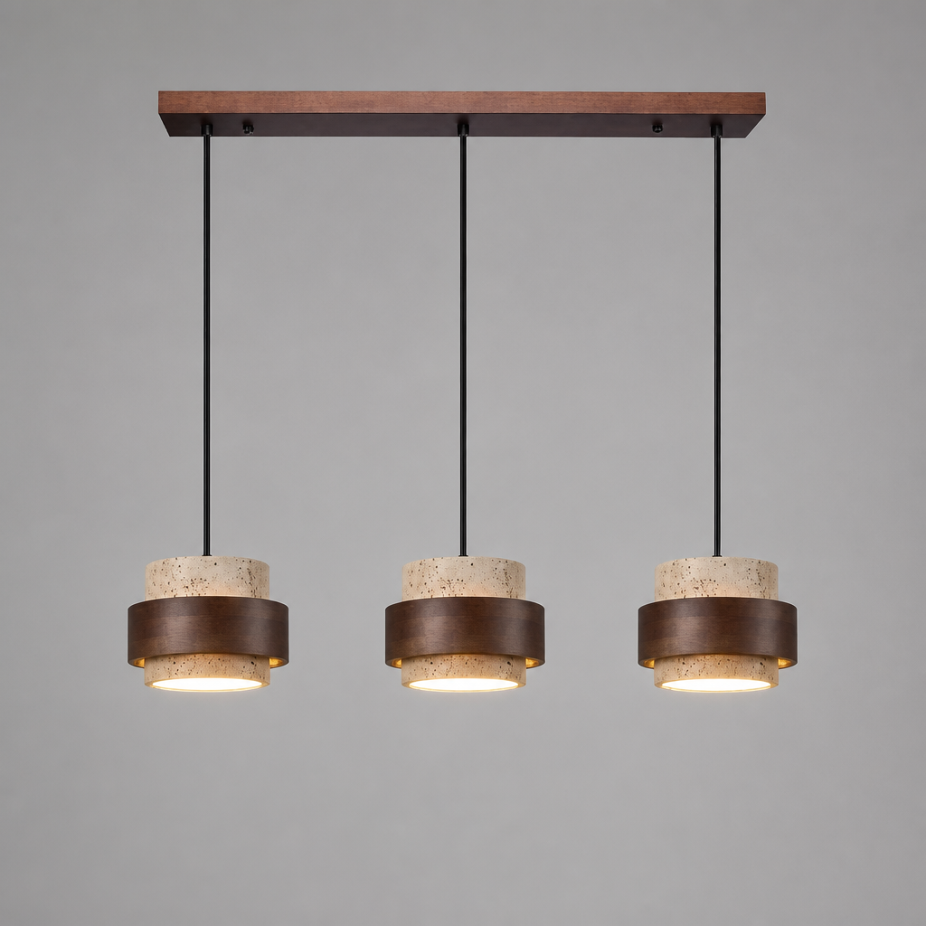 Japanese Stone LED Adjustable Bar Pendant Light