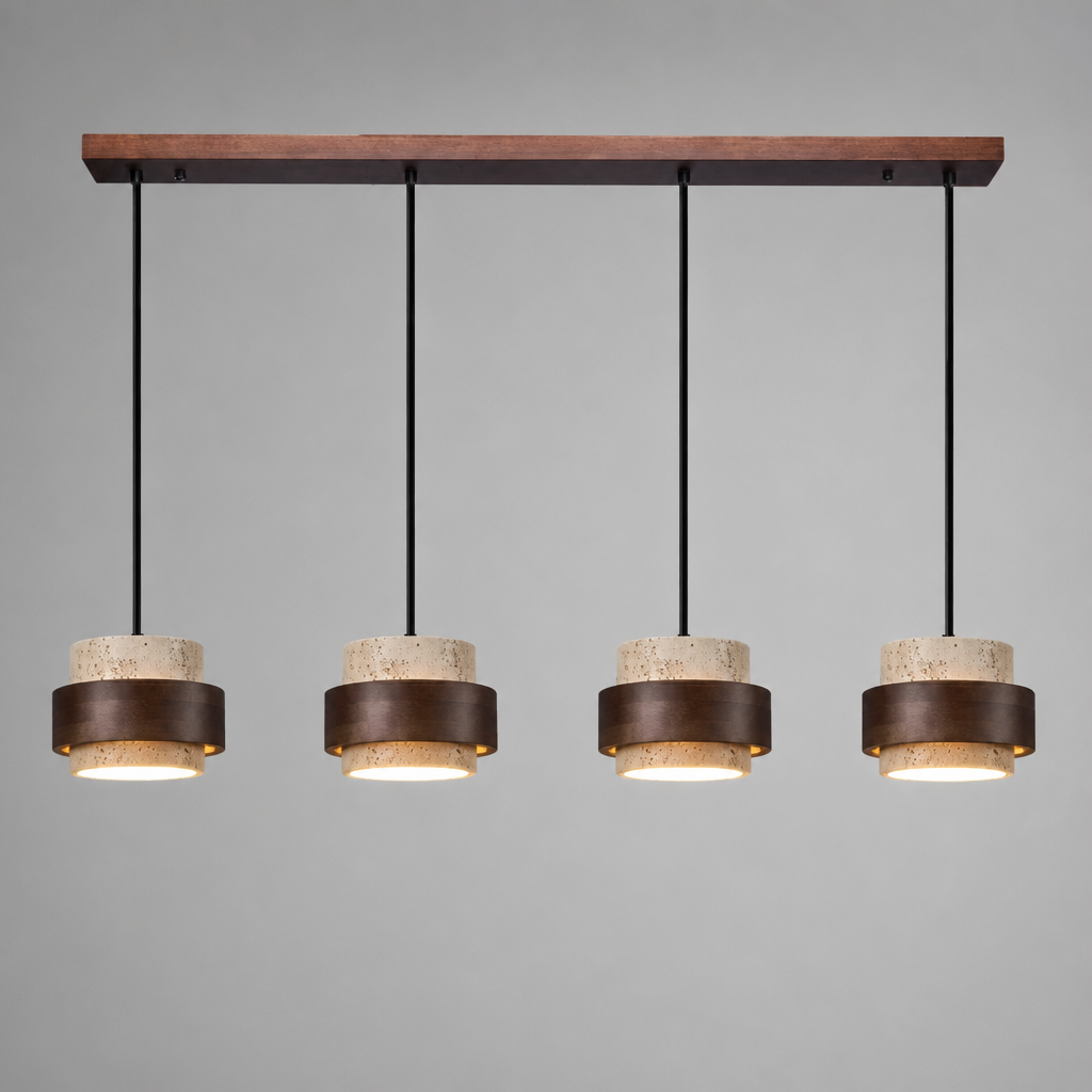 Japanese Stone LED Adjustable Bar Pendant Light