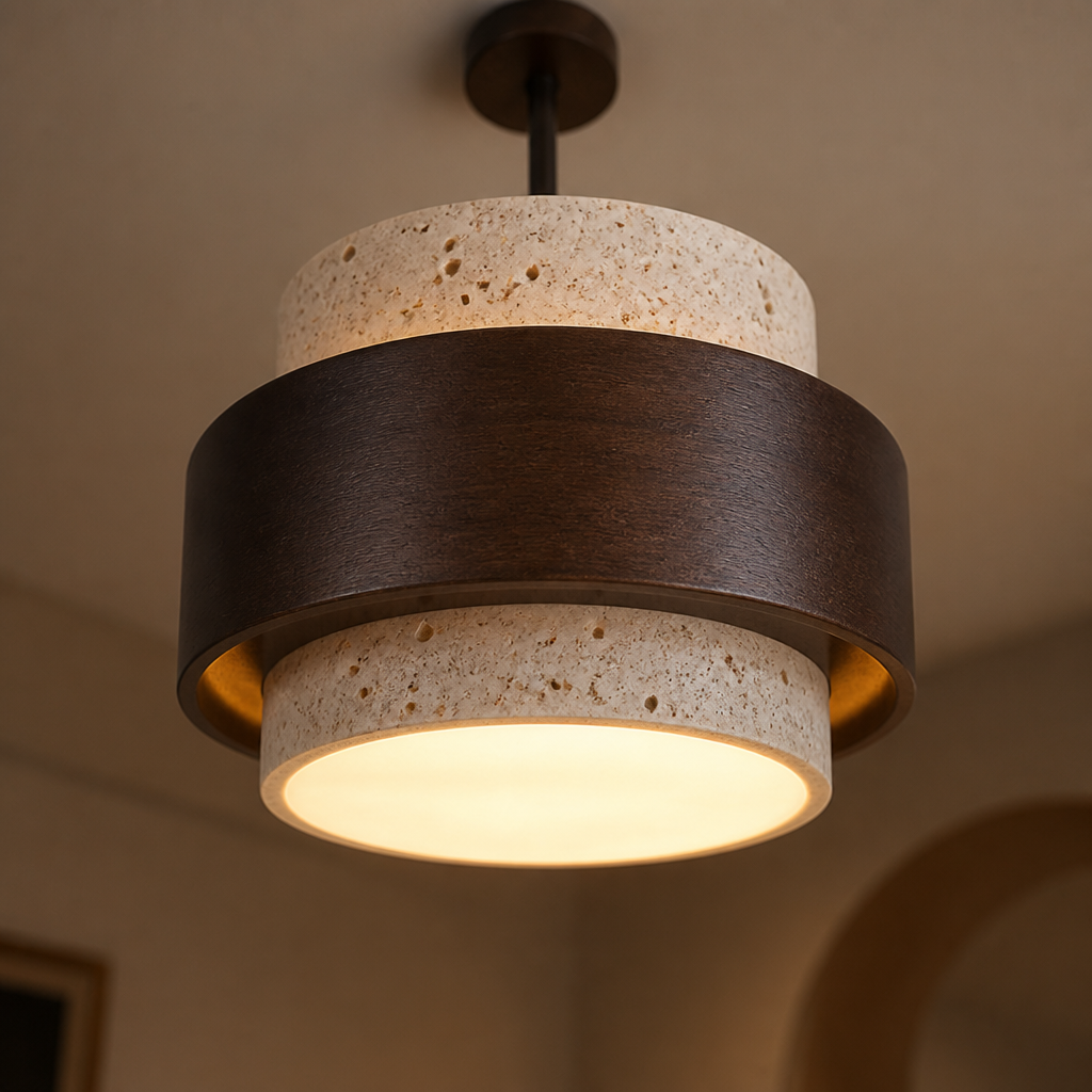 Japanese Stone LED Adjustable Bar Pendant Light