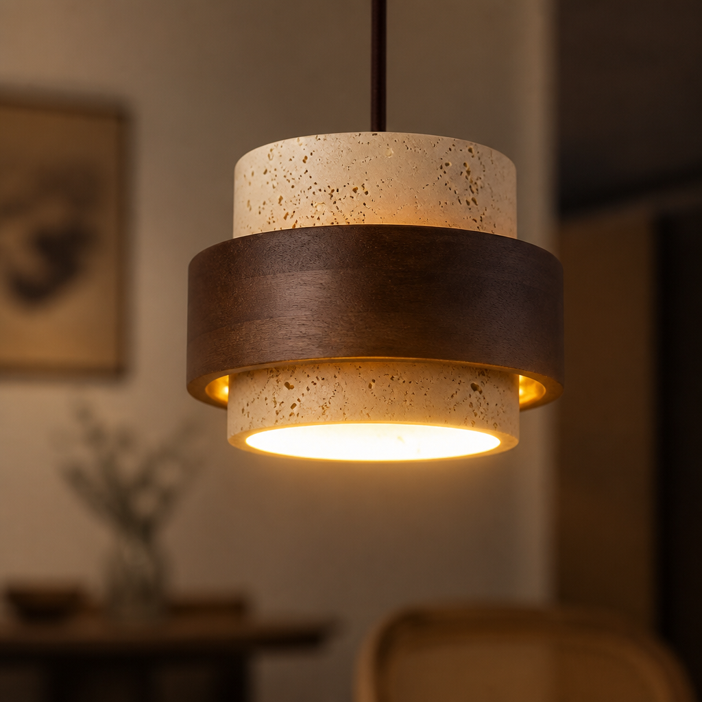 Japanese Stone LED Pendant Light