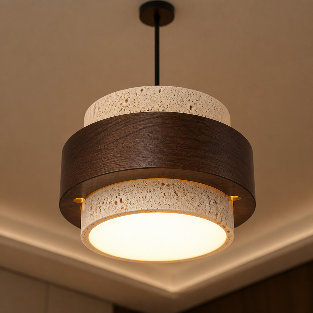 Japanese Stone LED Pendant Light