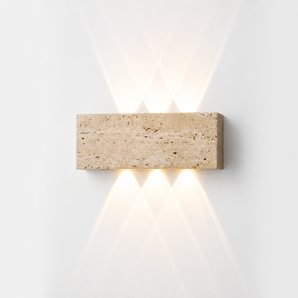 Japanese Stone LED Wall Sconce
