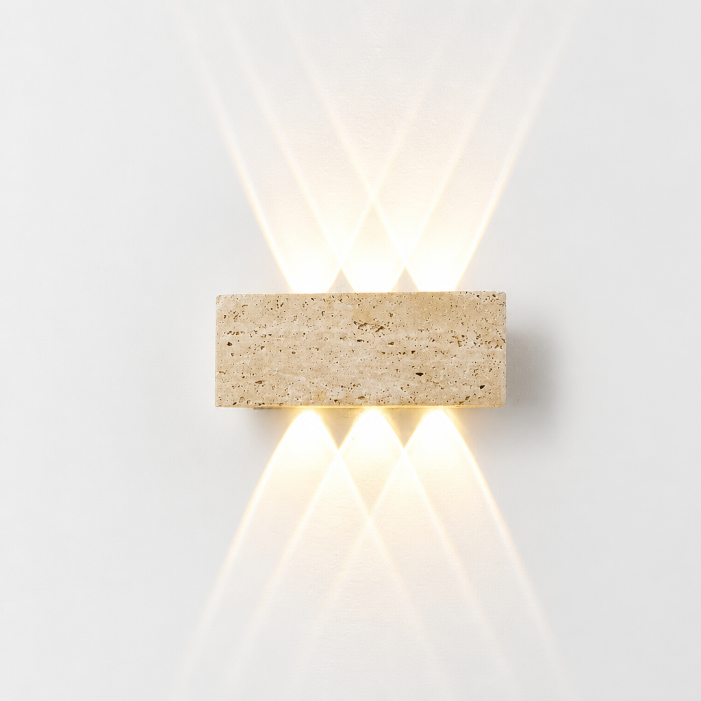 Japanese Stone LED Wall Sconce