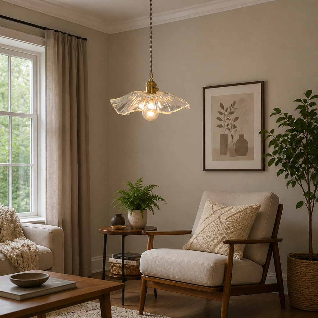 Japanese Transparent Lantern Pendant Light