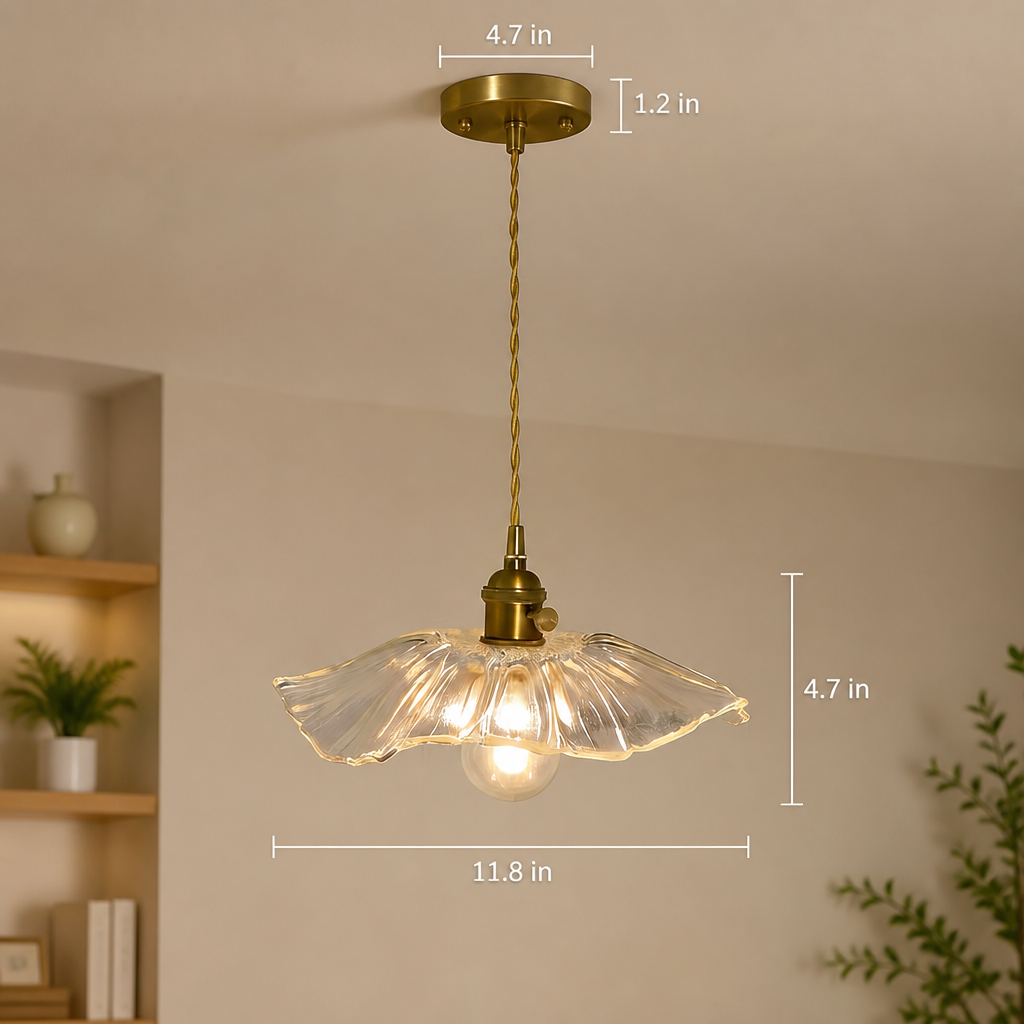 Japanese Transparent Lantern Pendant Light