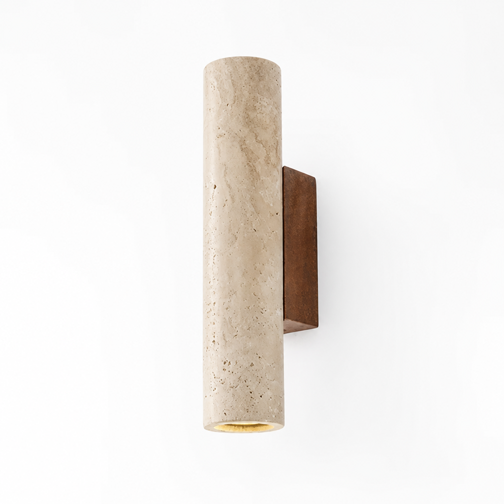 Japanese Travertine Marble LED Wall Sconce