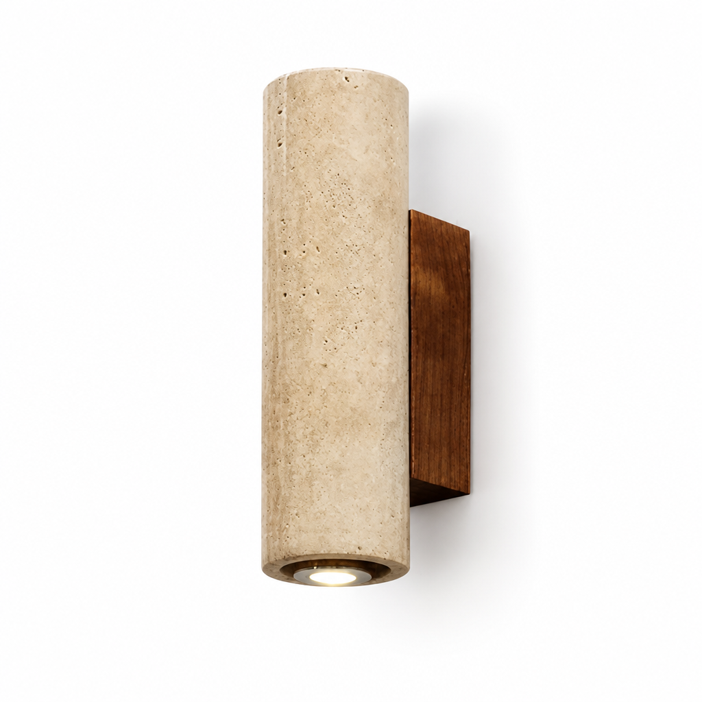 Japanese Travertine Marble LED Wall Sconce
