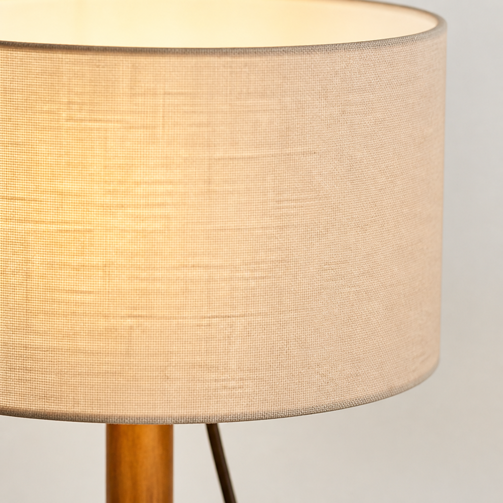 Japanese Wood LED Adjustable Height Floor Lamp