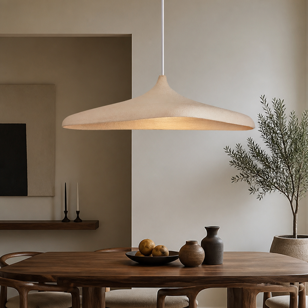 Japanese Wood Slat Pendant Light