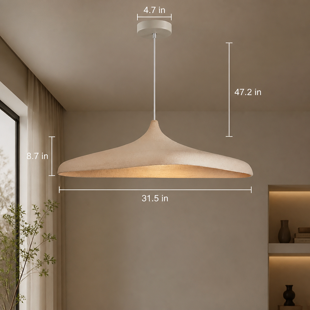 Japanese Wood Slat Pendant Light