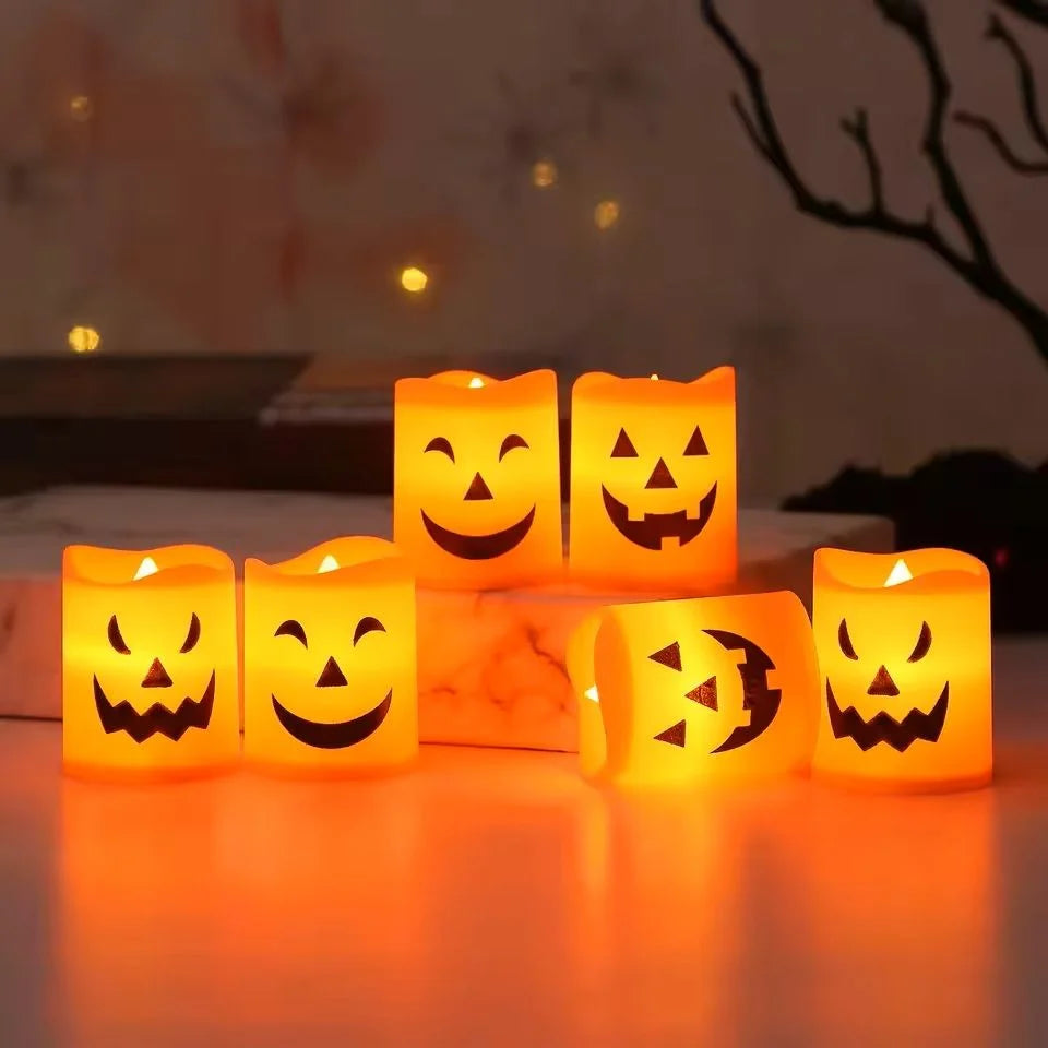 LED Candle Set Halloween Battery Operated Flicker Effect