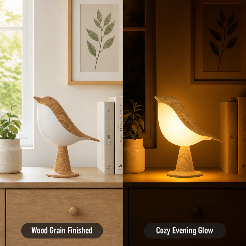 LED Magpie Bird Desk Lamp