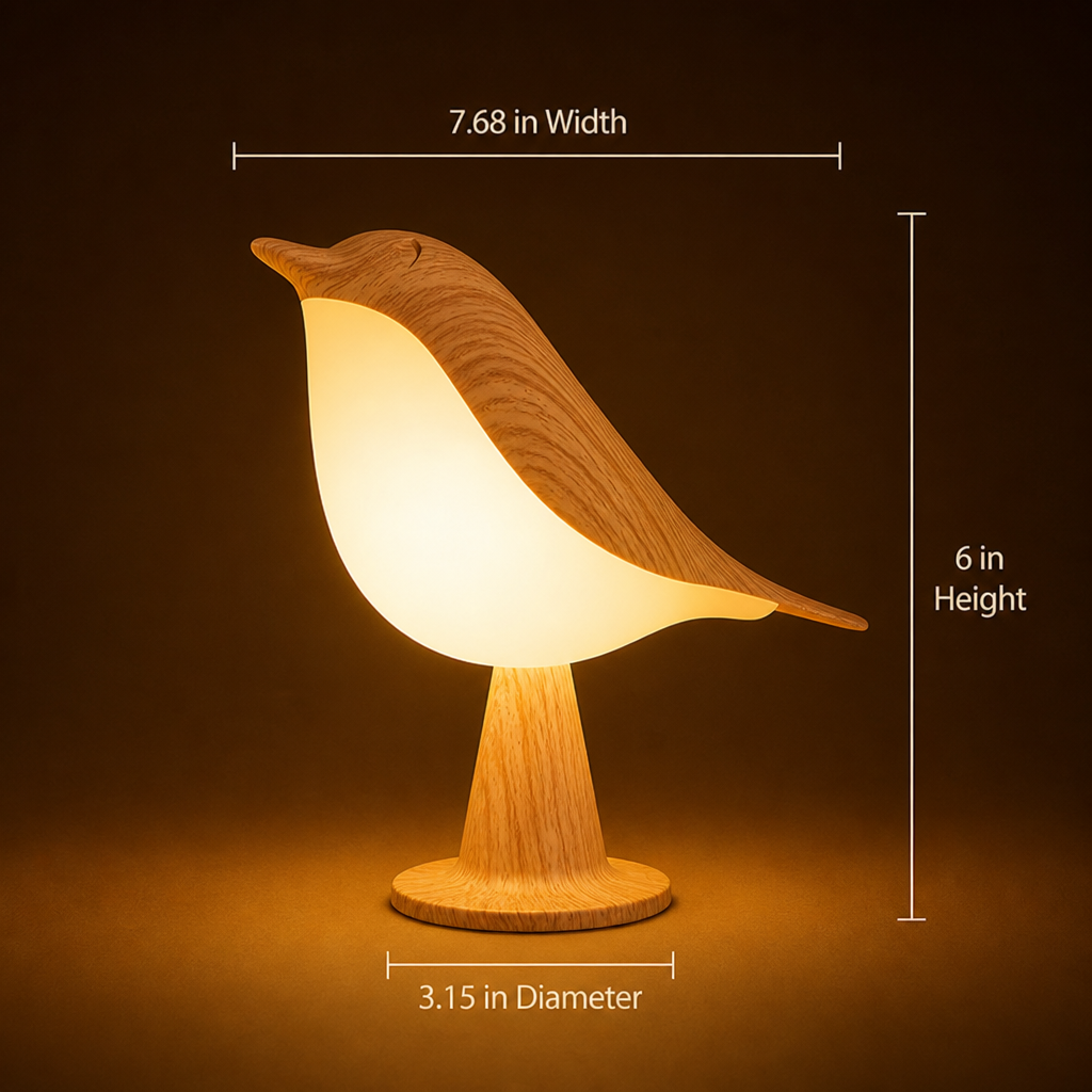 LED Magpie Bird Desk Lamp