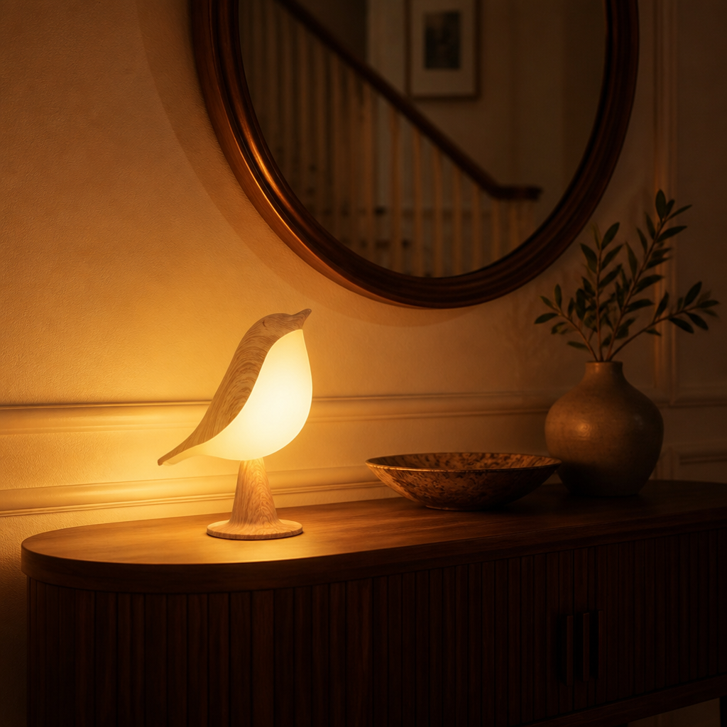 LED Magpie Bird Desk Lamp