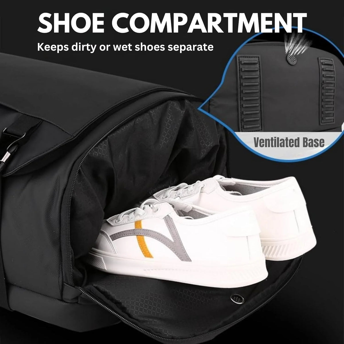 Laptop Backpack Waterproof 270-Degree Side Opening Ventilated Shoe Compartment