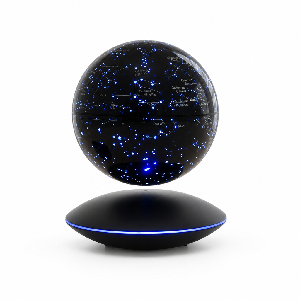 Levitating Globe 6-Inch Self-Rotating 16-Color LED