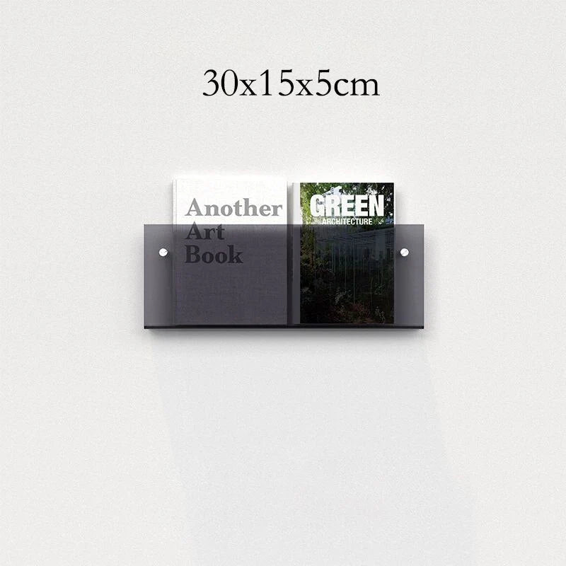 Magazine Holder Wall-Mounted Acrylic Space-Saving