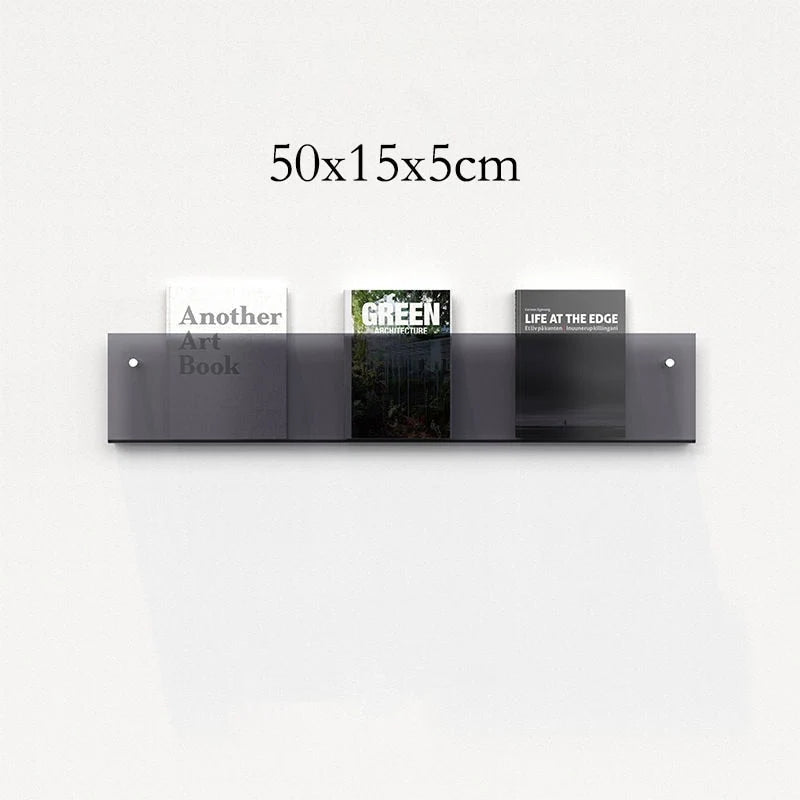 Magazine Holder Wall-Mounted Acrylic Space-Saving