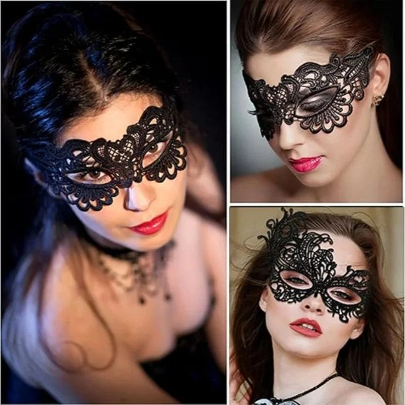 Masquerade Mask Lightweight Lace Adjustable Satin Ribbon Ties