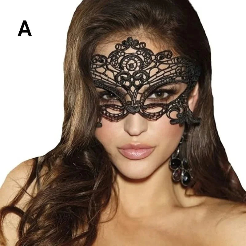 Masquerade Mask Lightweight Lace Adjustable Satin Ribbon Ties