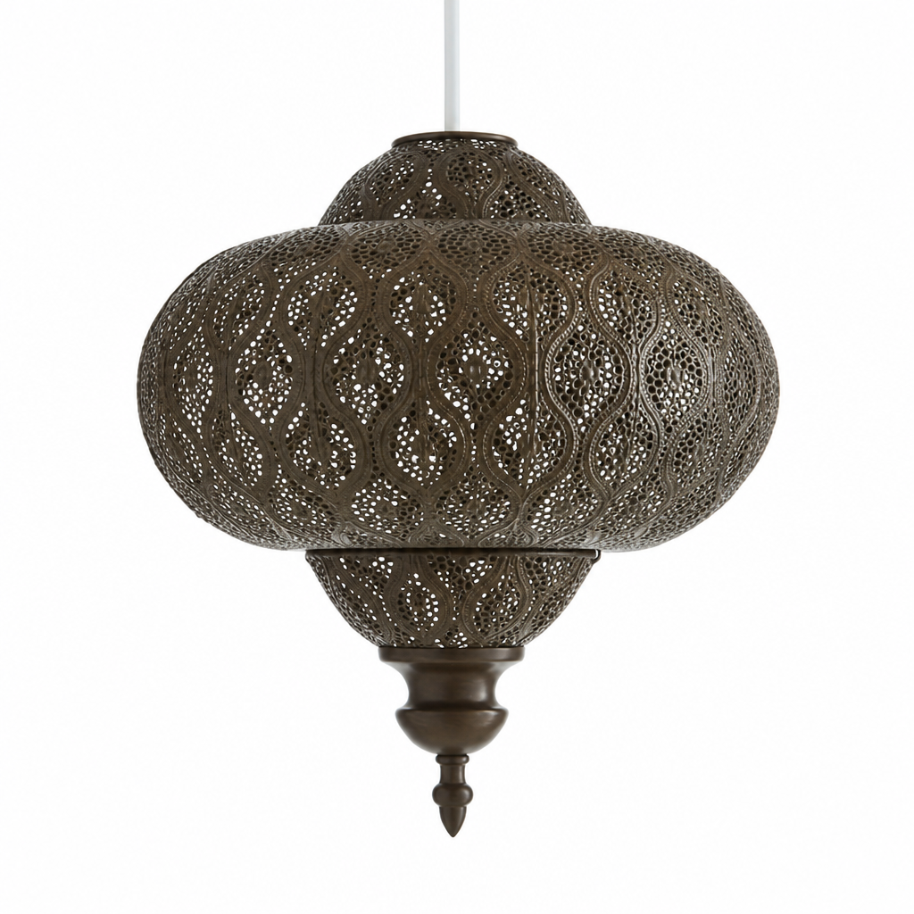 Metal Fretwork Pendant Light