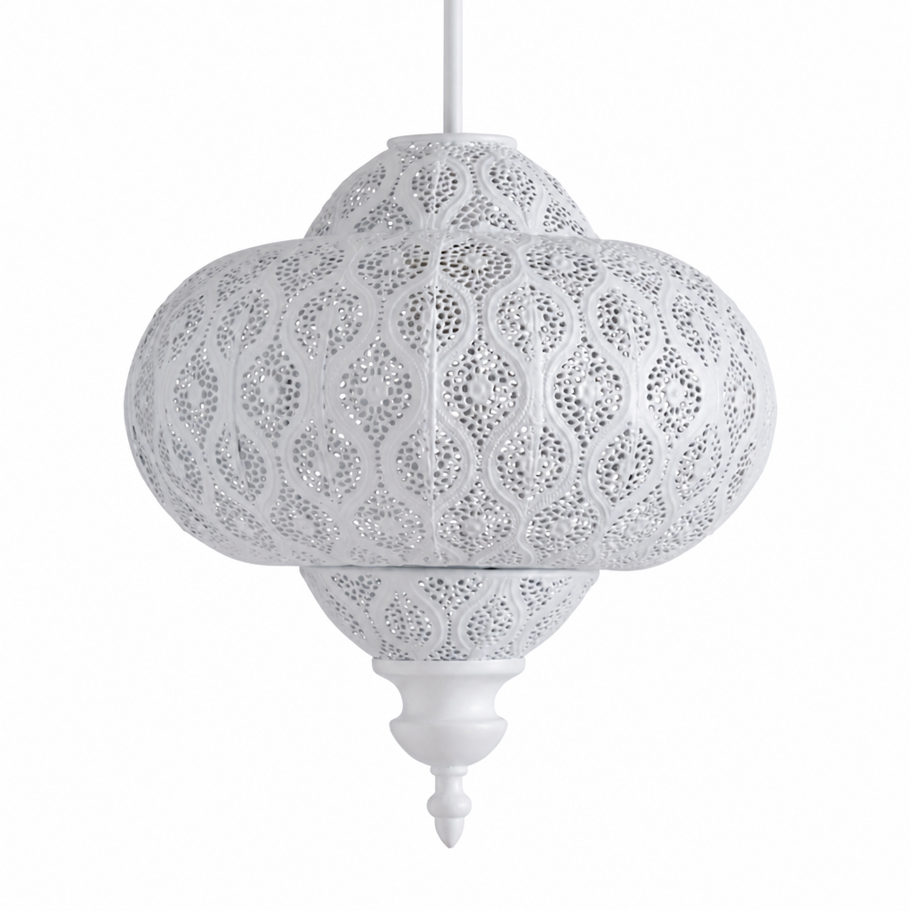 Metal Fretwork Pendant Light