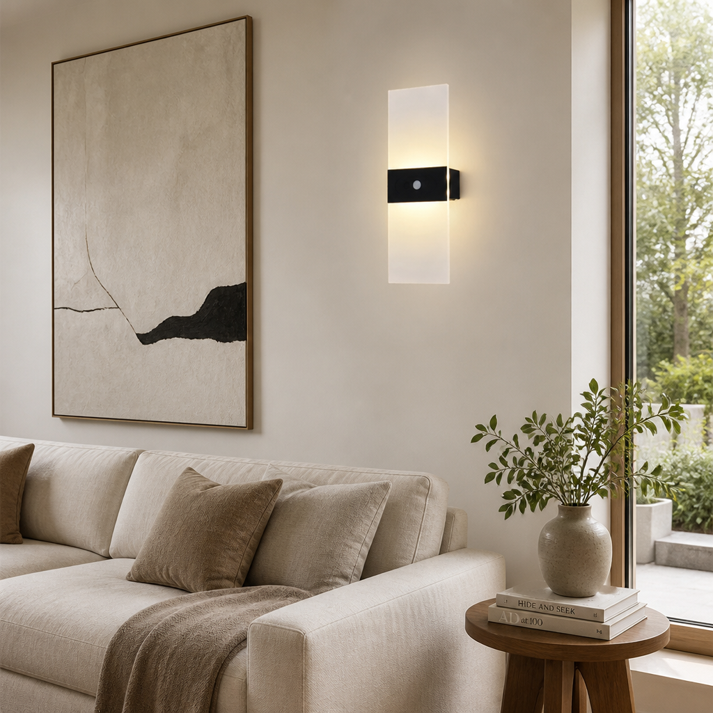 Minimalist Acrylic LED Magnetic Mount Wall Sconce