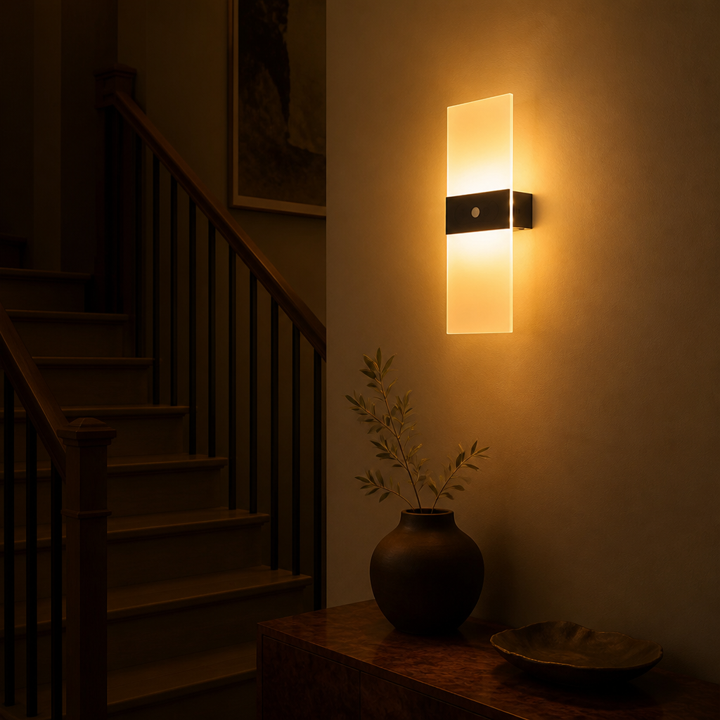 Minimalist Acrylic LED Magnetic Mount Wall Sconce