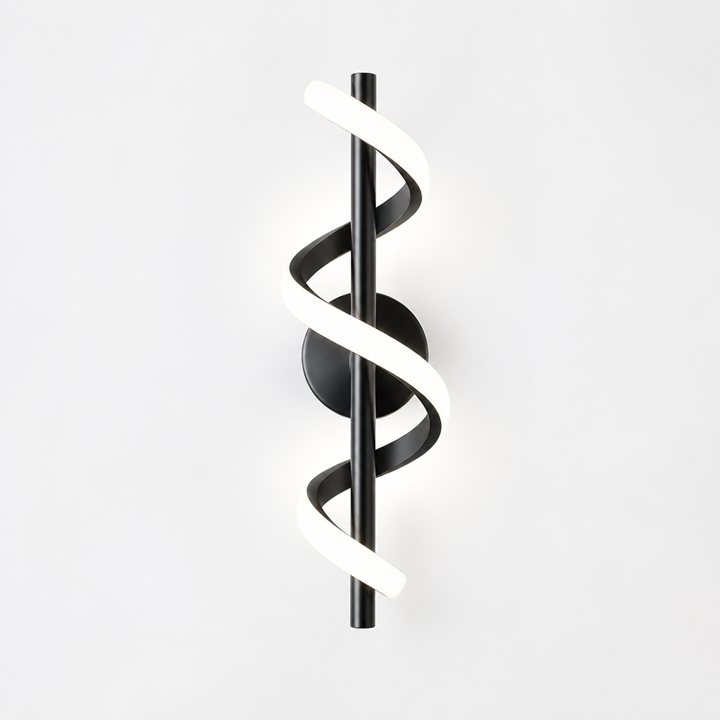 Minimalist Acrylic LED Spiral Wall Sconce