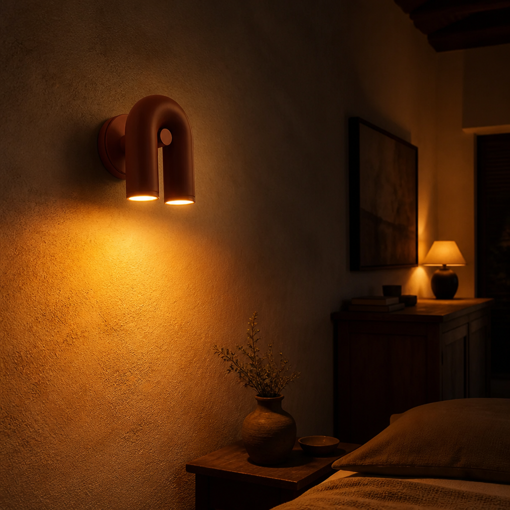 Minimalist Aluminum & Acrylic LED U-Shaped Wall Sconce