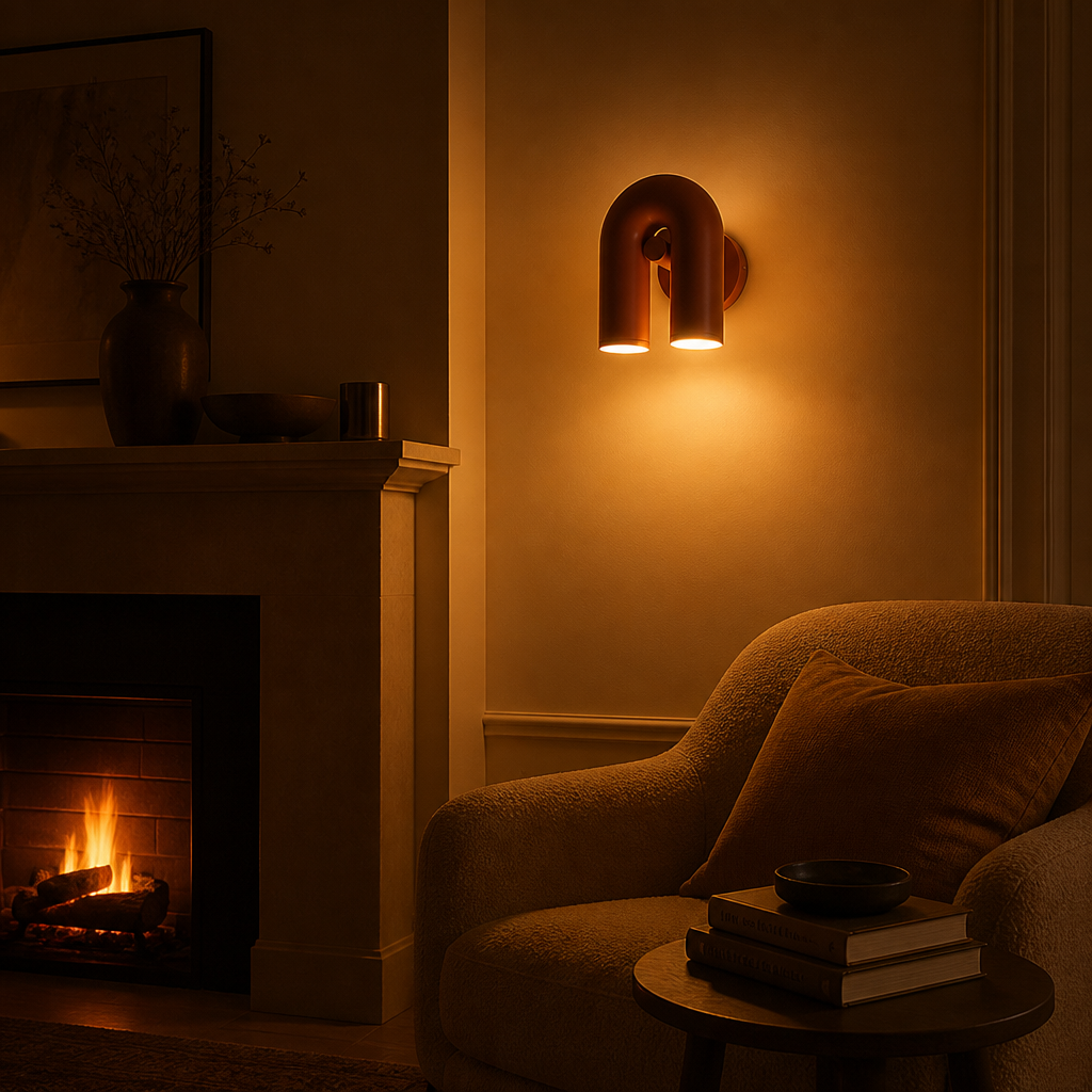 Minimalist Aluminum & Acrylic LED U-Shaped Wall Sconce