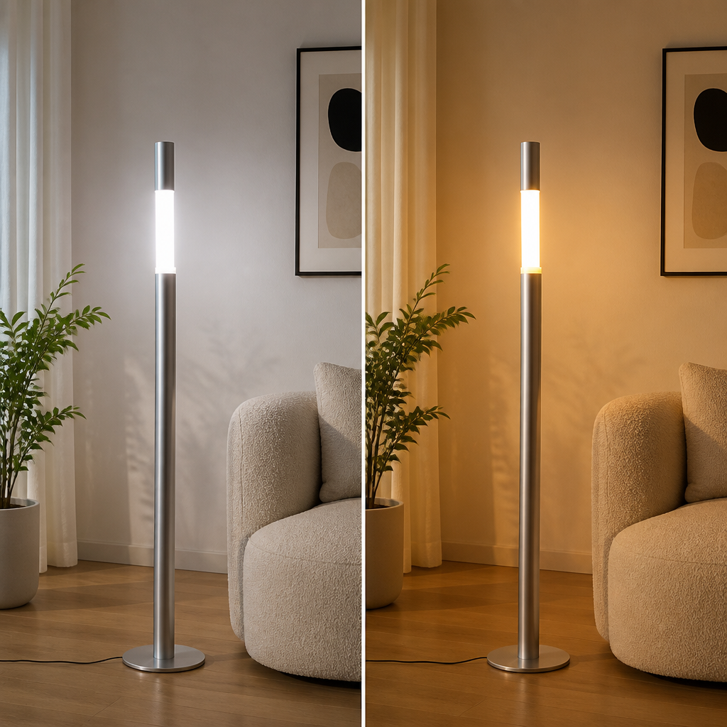 Minimalist Aluminum Adjustable Height Floor Lamp