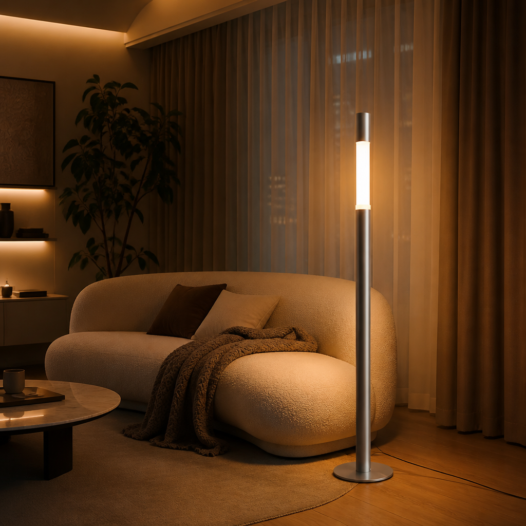 Minimalist Aluminum Adjustable Height Floor Lamp