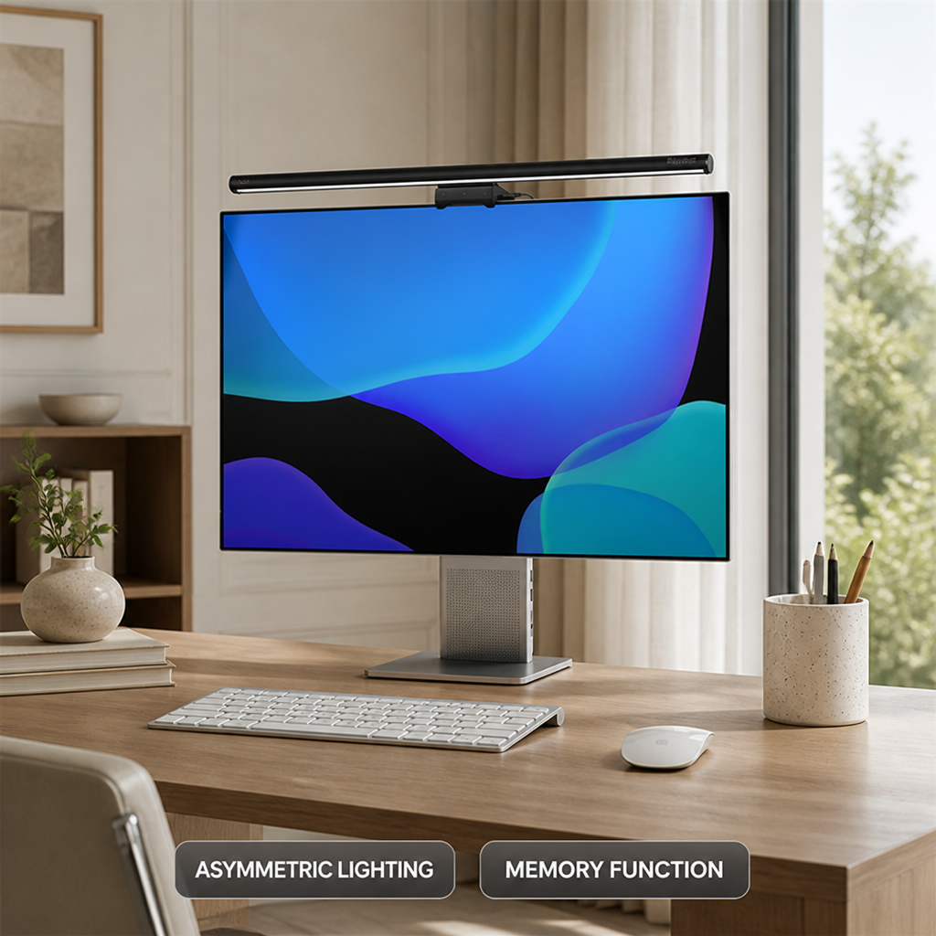 Minimalist Aluminum Asymmetric LED Desk Lamp