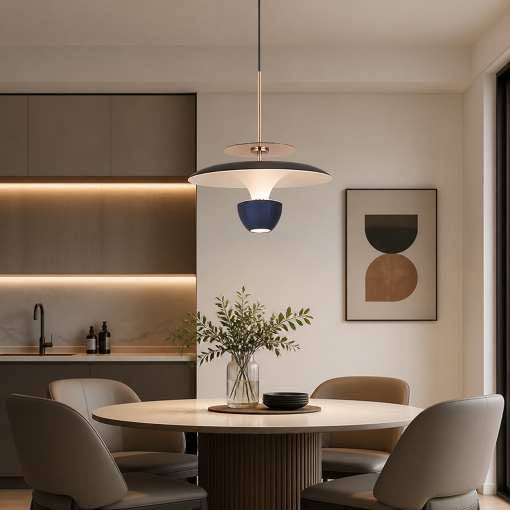 Minimalist Aluminum LED Adjustable Height Pendant Light