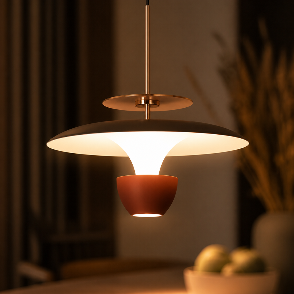 Minimalist Aluminum LED Adjustable Height Pendant Light