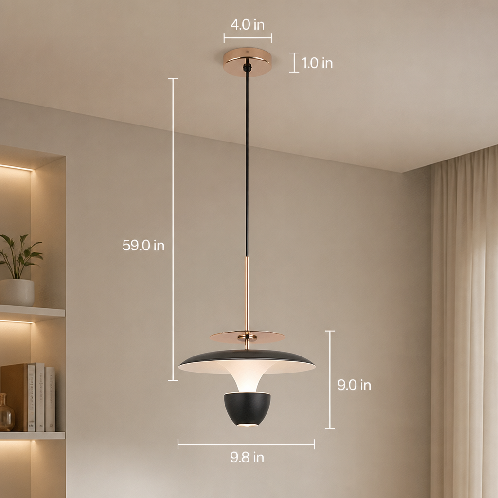 Minimalist Aluminum LED Adjustable Height Pendant Light