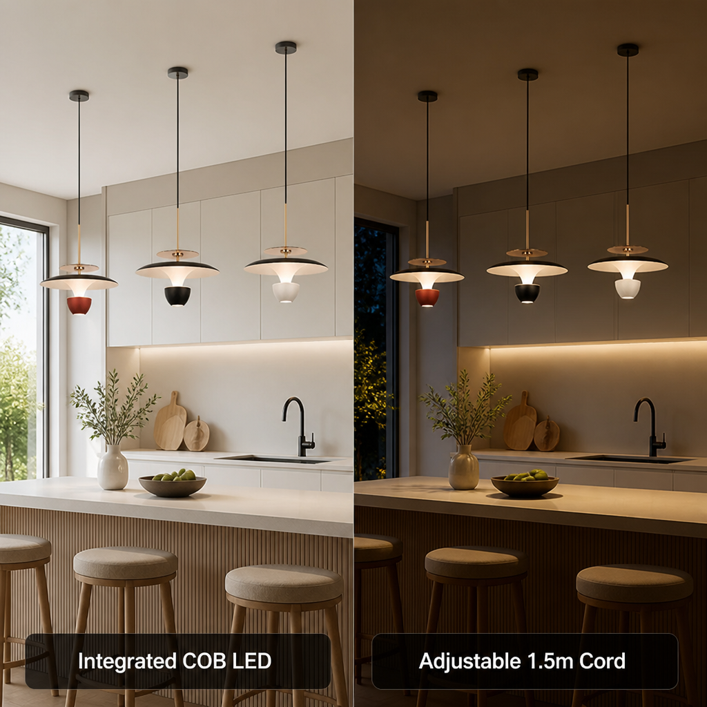 Minimalist Aluminum LED Adjustable Pendant Light