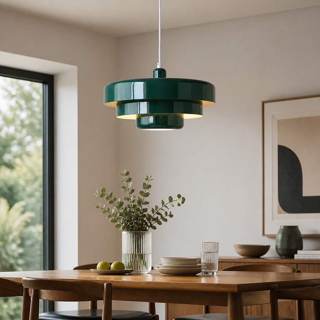 Minimalist Aluminum LED Flying Saucer Pendant Light