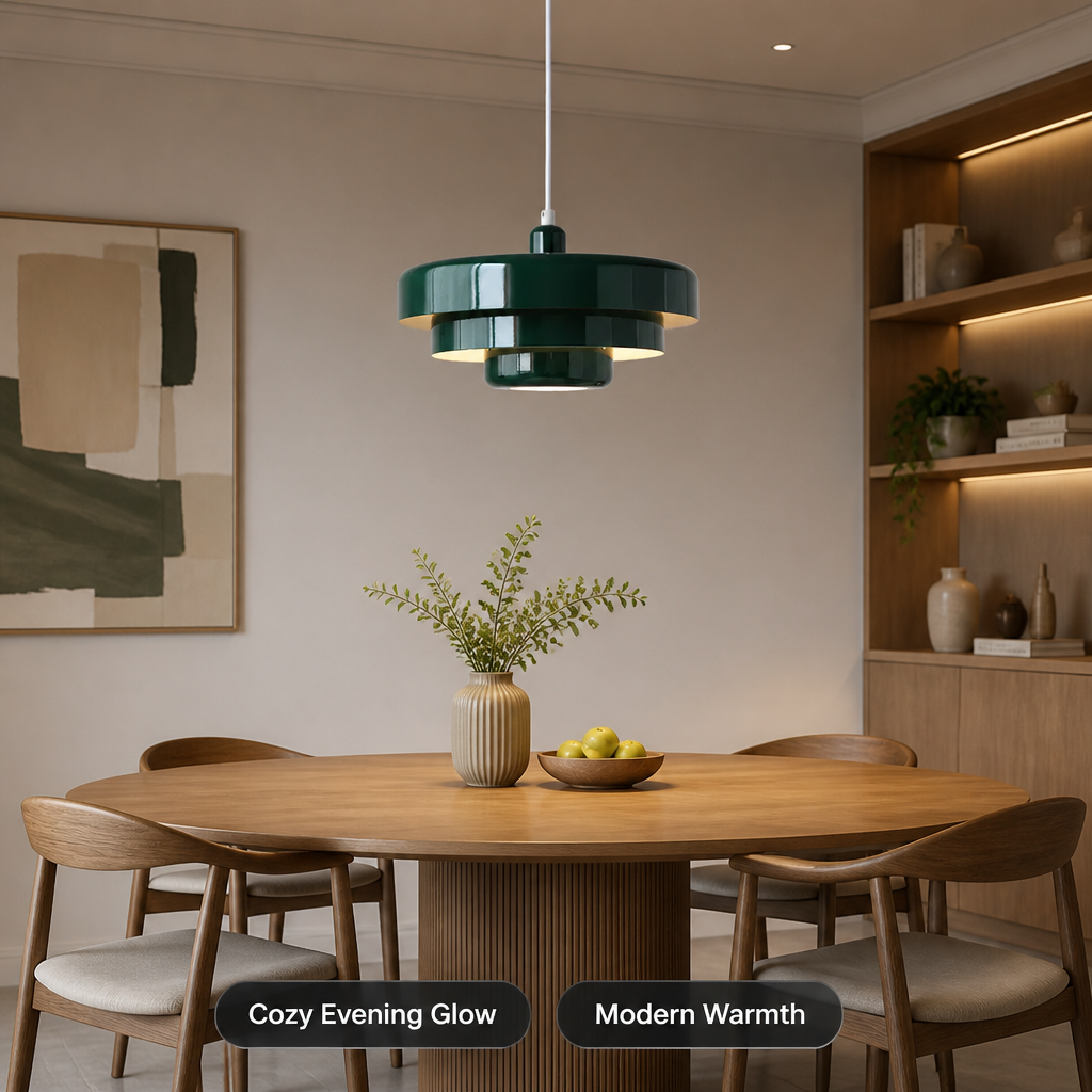 Minimalist Aluminum LED Flying Saucer Pendant Light