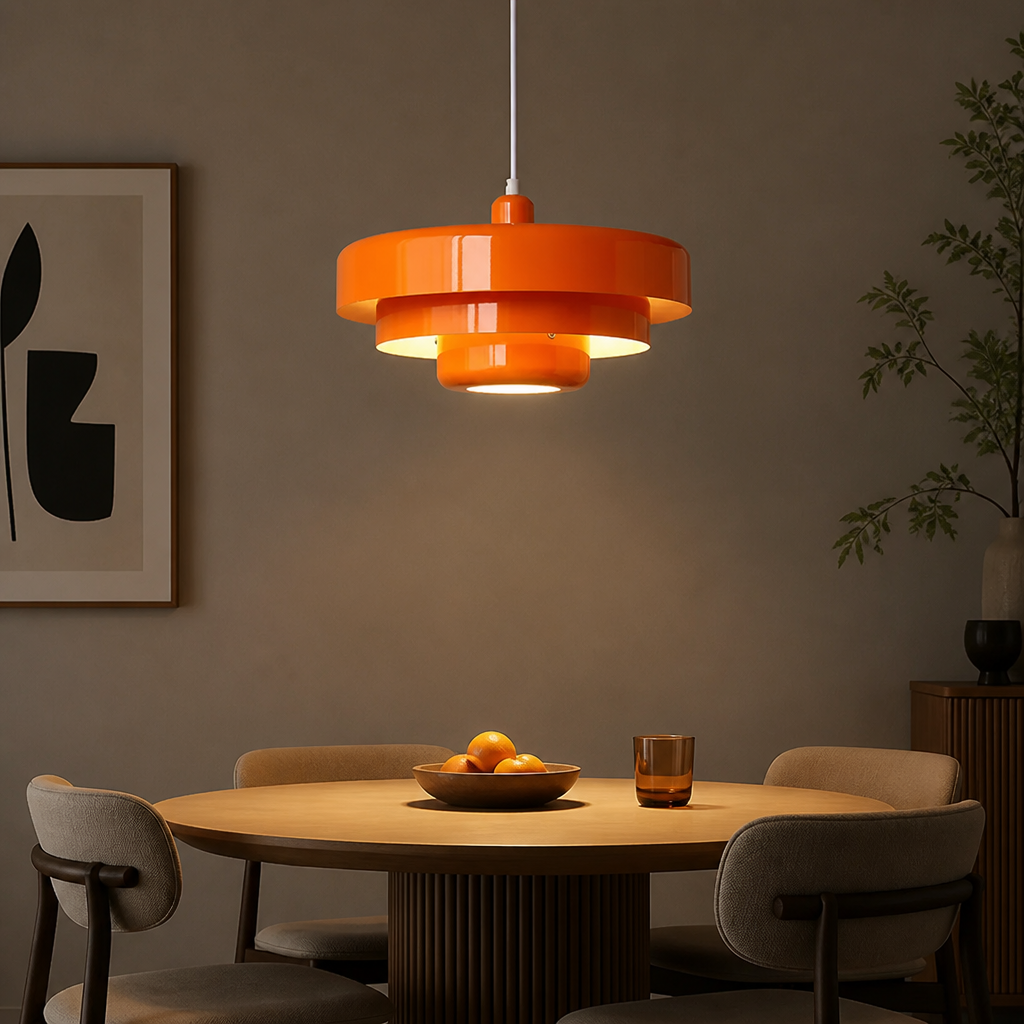 Minimalist Aluminum LED Flying Saucer Pendant Light