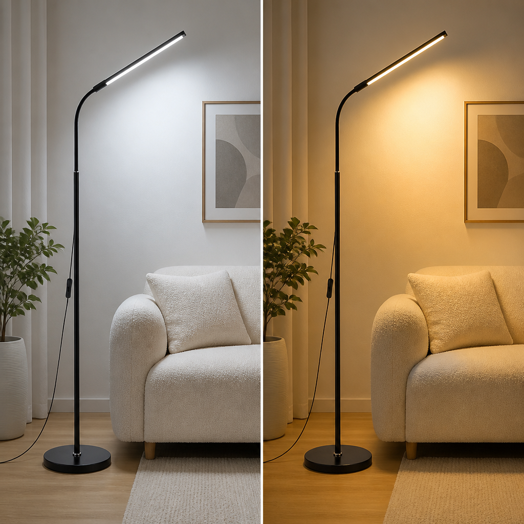 Minimalist Aluminum LED Gooseneck Floor Lamp