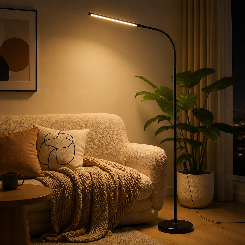 Minimalist Aluminum LED Gooseneck Floor Lamp