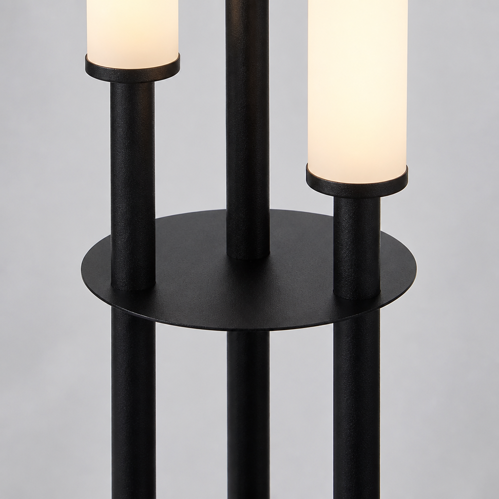 Minimalist Aluminum LED Three-Head Floor Lamp