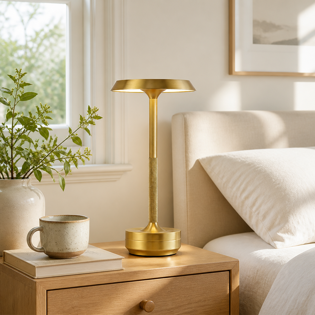 Minimalist Aluminum LED Touch Table Lamp