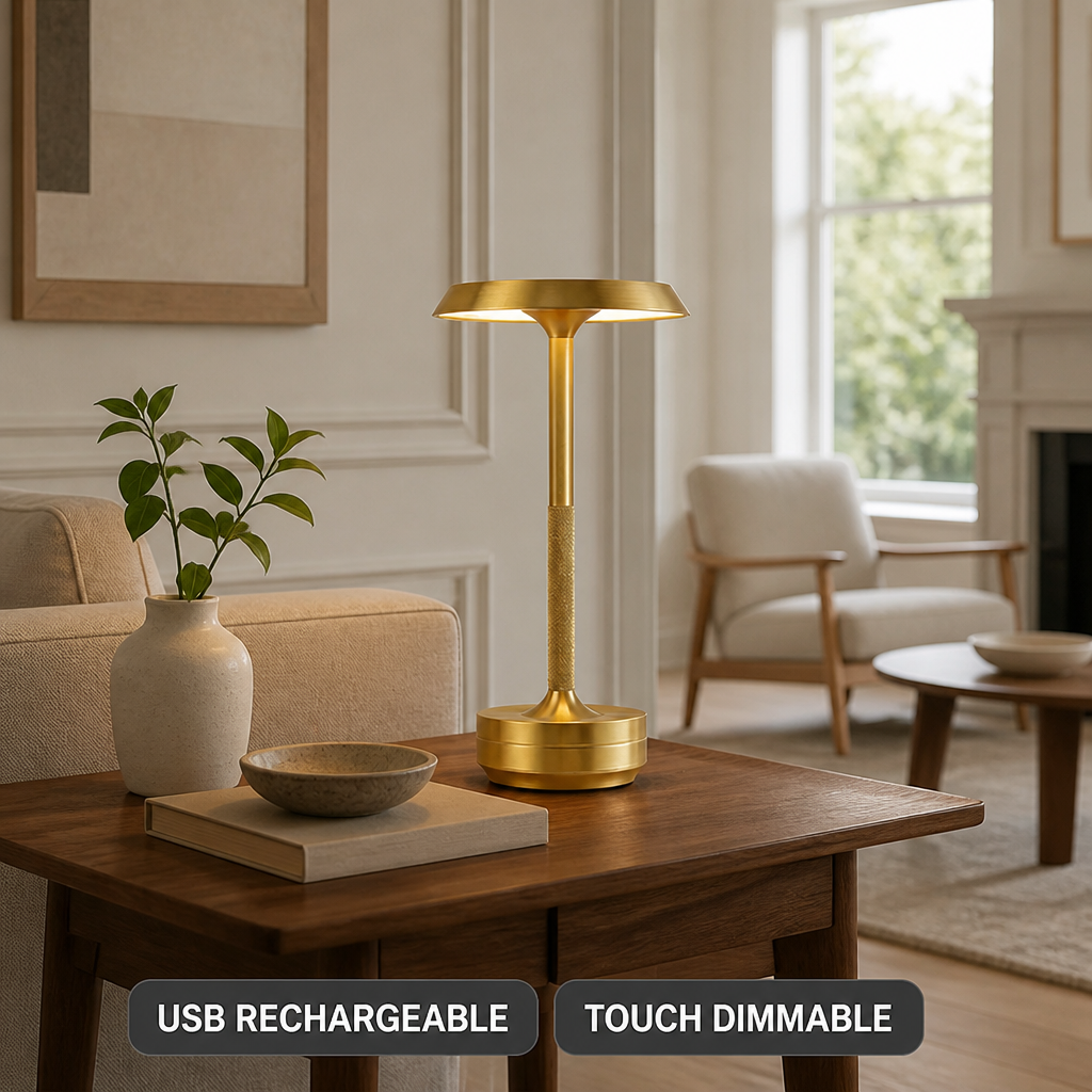Minimalist Aluminum LED Touch Table Lamp
