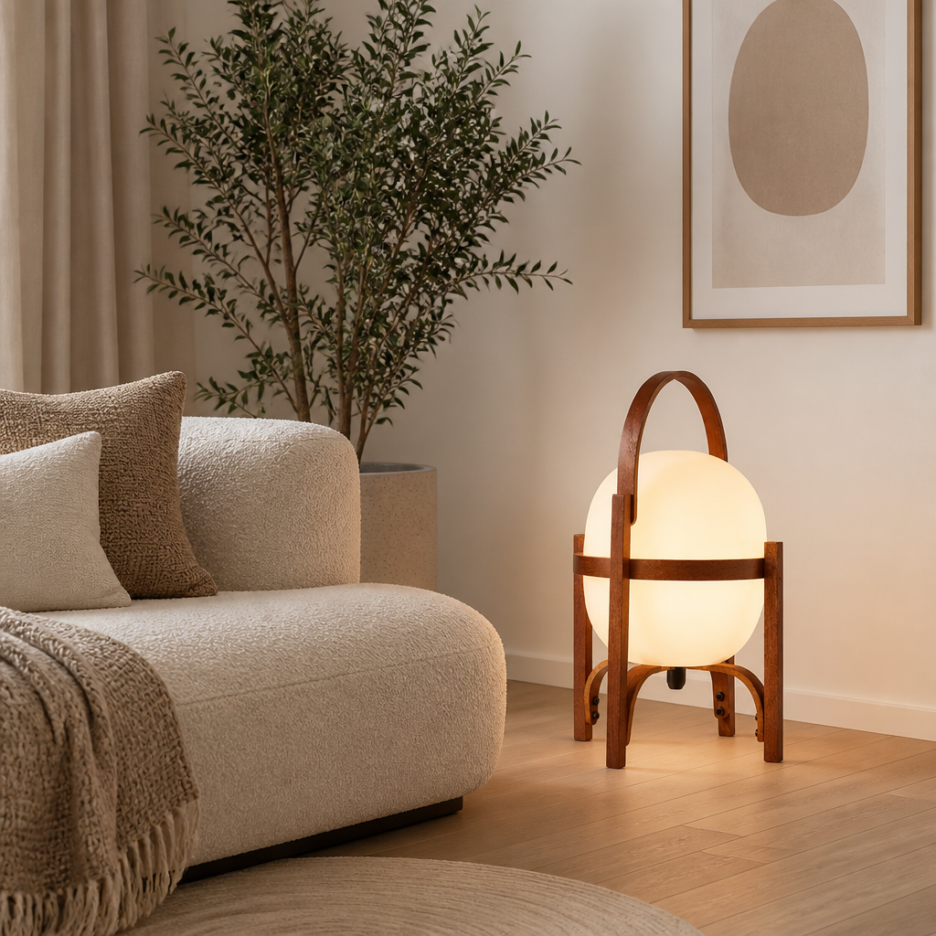 Minimalist Bamboo LED Floor Lamp
