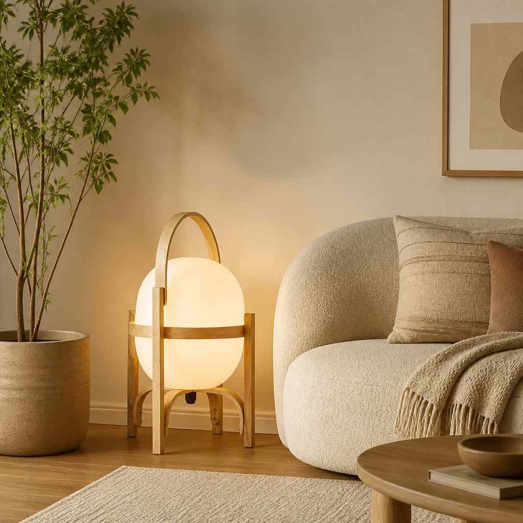 Minimalist Bamboo LED Floor Lamp