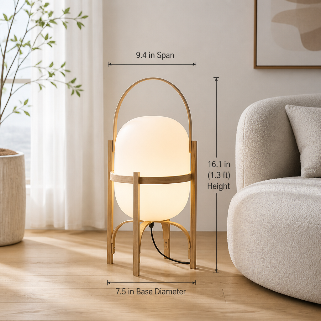 Minimalist Bamboo LED Floor Lamp