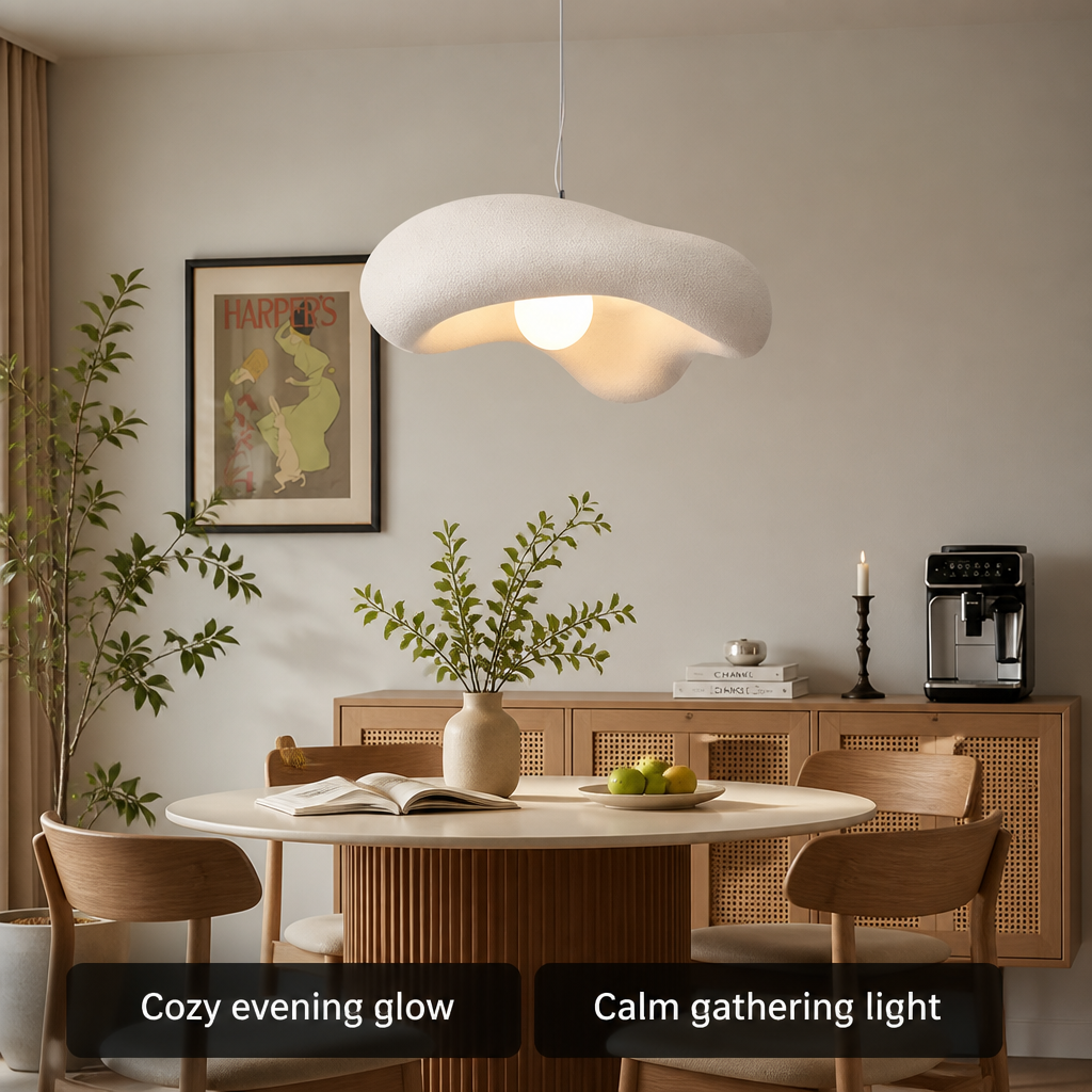 Minimalist Beige LED 3-Color Pendant Light